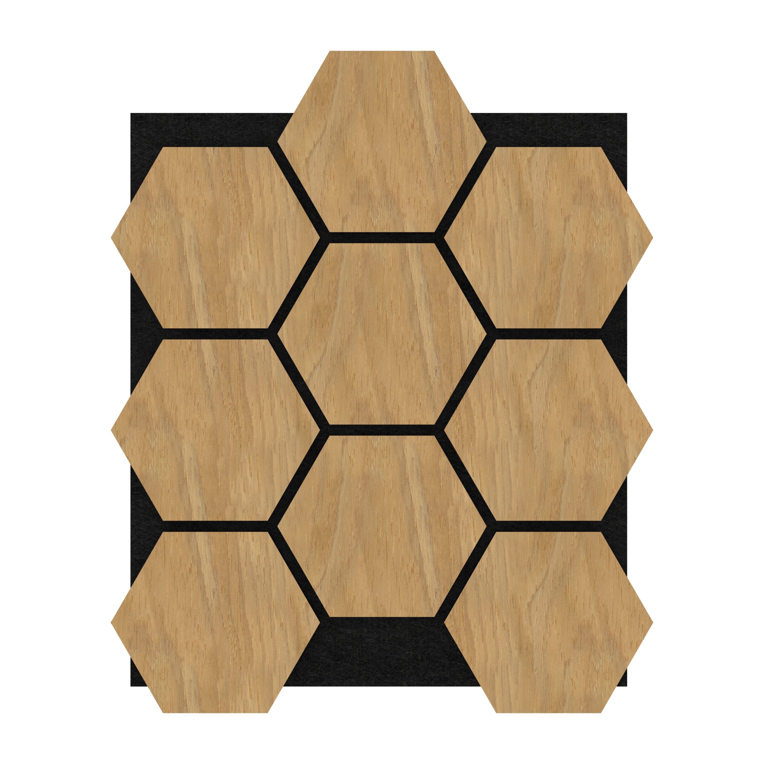 Light oak hexagon MDF wall panel with modern geometric design